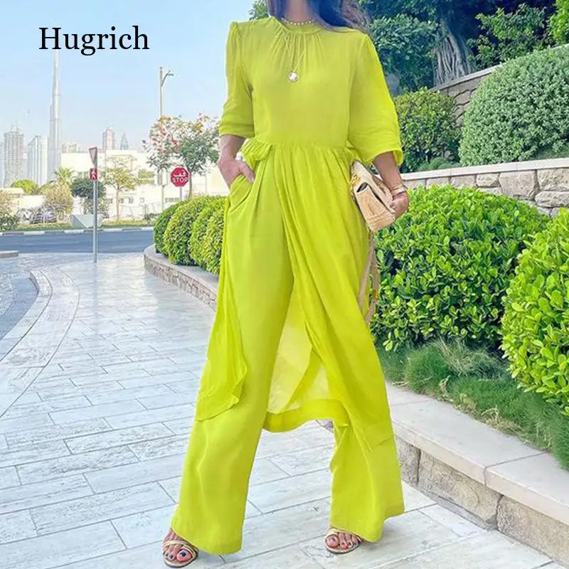 Women's long-sleeved round neck wide-leg jumpsuit 2021 solid color regular shirt plus size jumpsuit streetwear
Women's long-sleeved round neck wide-leg jumpsuit 2021 solid color regular shirt plus size jumpsuit streetwear