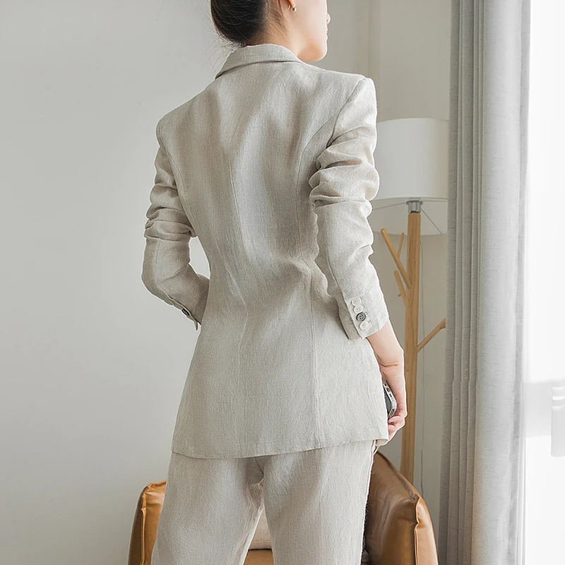 SHENGPALAE Temperament Solid Color Linen Blazer Women's Autumn 2021 New Loose Notched Single Button Long Sleeve Suit Coat Female
SHENGPALAE Temperament Solid Color Linen Blazer Women's Autumn 2021 New Loose Notched Single Button Long Sleeve Suit Coat Female