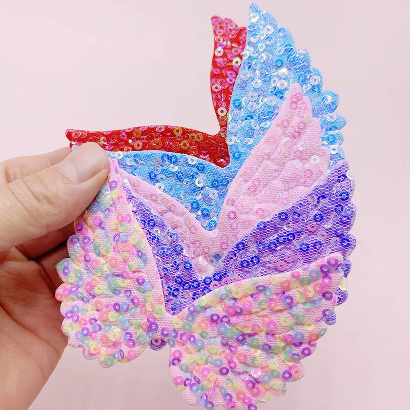 20Pcs Big Size 8.5*7CM Sequin Angel Wing Padded Applique For DIY Clothes Shoes Hat Headwear Clips Crafts Decor Patches
20Pcs Big Size 8.5*7CM Sequin Angel Wing Padded Applique For DIY Clothes Shoes Hat Headwear Clips Crafts Decor Patches