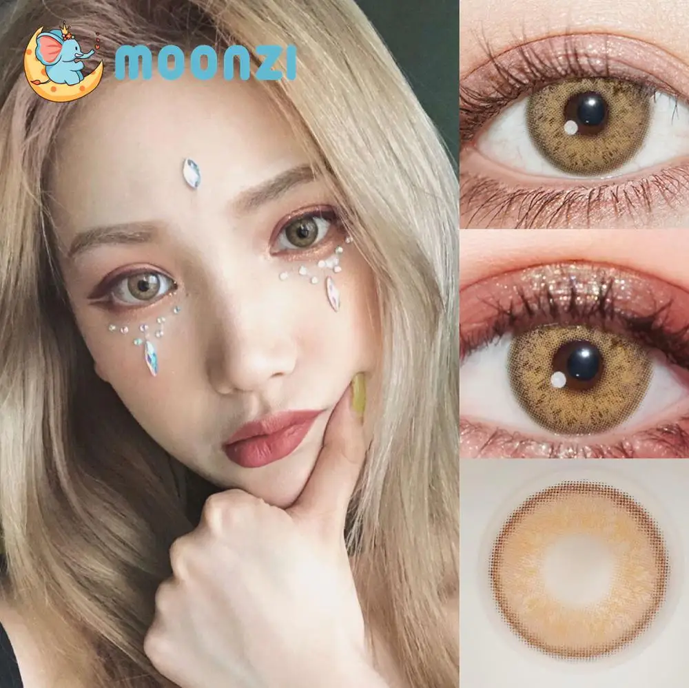 MOONZI russian girl brown crazy contact lens small Beautiful Pupil Contact Lenses for eyes new make up yearly degree Myopia 
MOONZI russian girl brown crazy contact lens small Beautiful Pupil Contact Lenses for eyes new make up yearly degree Myopia
