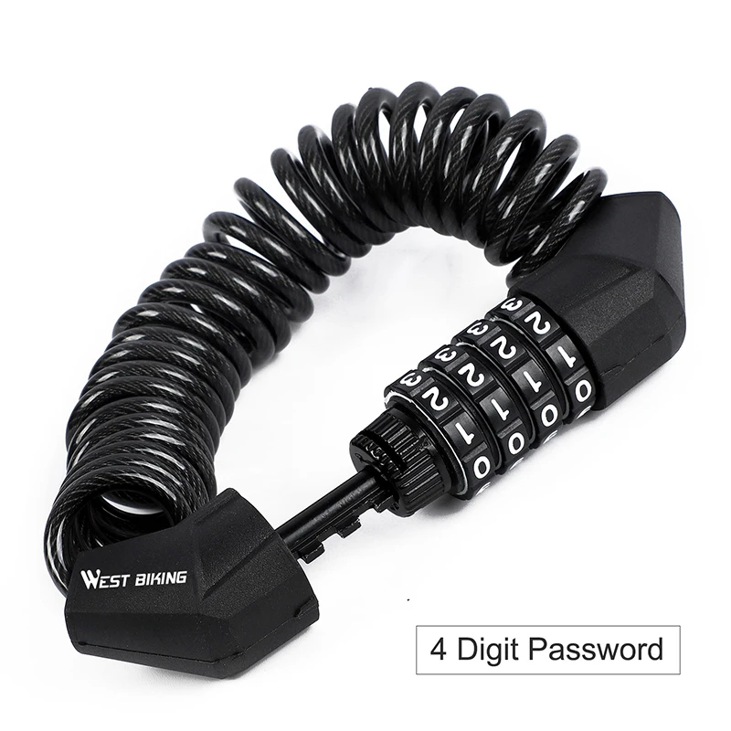 WEST BIKING Bicycle Helmet Lock 4 Digit Password Mini Anti-theft Bike Lock for Motorcycle Bicycle Scooter Cycling Bag Cable Lock
WEST BIKING Bicycle Helmet Lock 4 Digit Password Mini Anti-theft Bike Lock for Motorcycle Bicycle Scooter Cycling Bag Cable Lock
