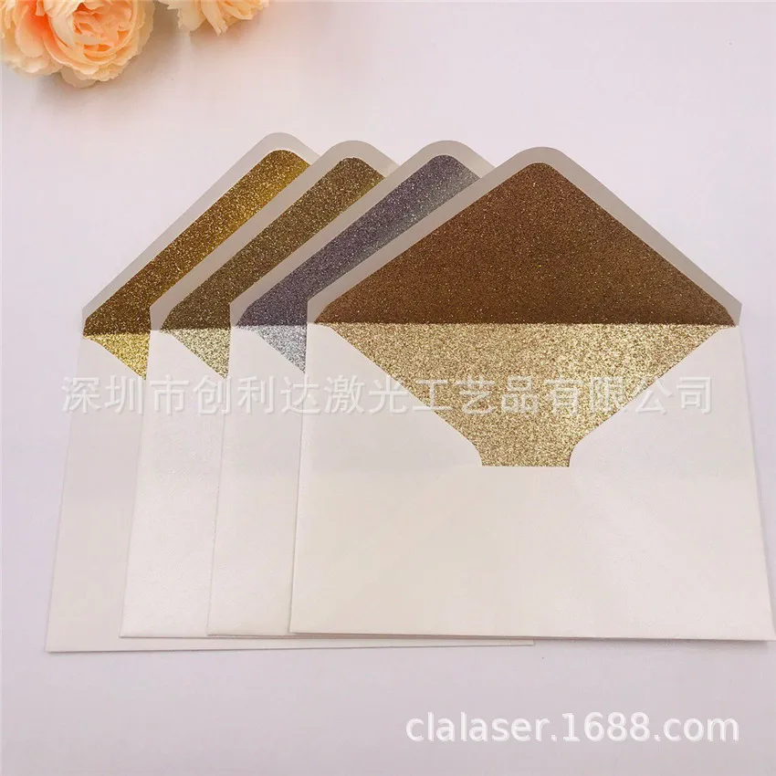 10PCInvitation card pearl paper color envelope with dusting liner envelope stamping content printing pattern
10PCInvitation card pearl paper color envelope with dusting liner envelope stamping content printing pattern