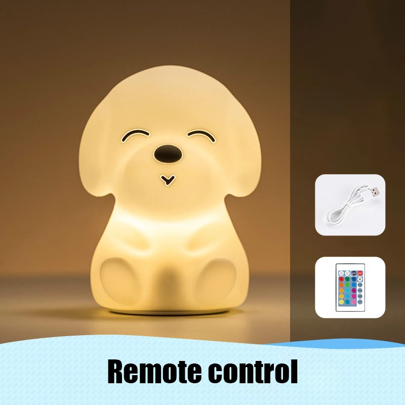 Puppy Silicone Night Lights Touch Luminous Led Bedside Lamp USB Rechargeable Cute Night Lamp Christmas Bedroom Decoration Light
Puppy Silicone Night Lights Touch Luminous Led Bedside Lamp USB Rechargeable Cute Night Lamp Christmas Bedroom Decoration Light