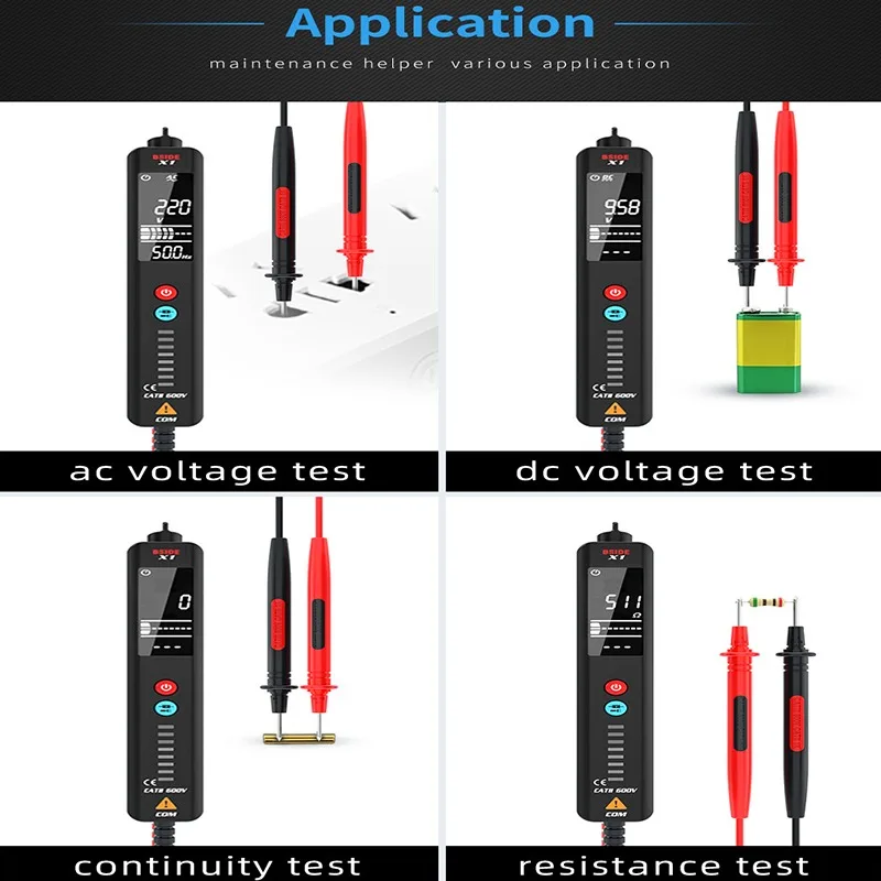 BSIDE X1 Voltage Detector Tester Multimeter EBTN Display Non-contact Live wire Test pencil AC Voltmeter Ohm Hz Meter
BSIDE X1 Voltage Detector Tester Multimeter EBTN Display Non-contact Live wire Test pencil AC Voltmeter Ohm Hz Meter