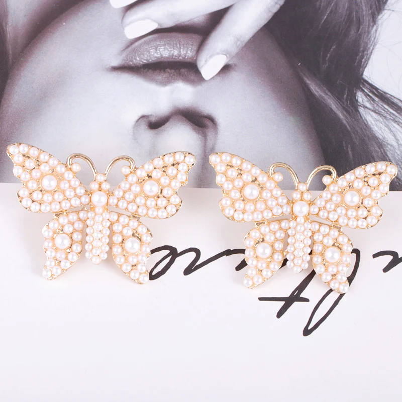 Wholesale High-Quality Rhinestone Simulated Pearls Butterfly-Shaped Drop Earrings Charm Pendientes Jewelry Accessories For Women
Wholesale High-Quality Rhinestone Simulated Pearls Butterfly-Shaped Drop Earrings Charm Pendientes Jewelry Accessories For Women