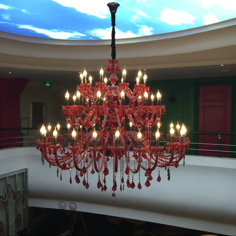 Red Crystal Chandelier Hotel Banquet Hall Auditorium Lobby Restaurant 3 layers 4 layers Pendant Engineering chandeliers
Red Crystal Chandelier Hotel Banquet Hall Auditorium Lobby Restaurant 3 layers 4 layers Pendant Engineering chandeliers