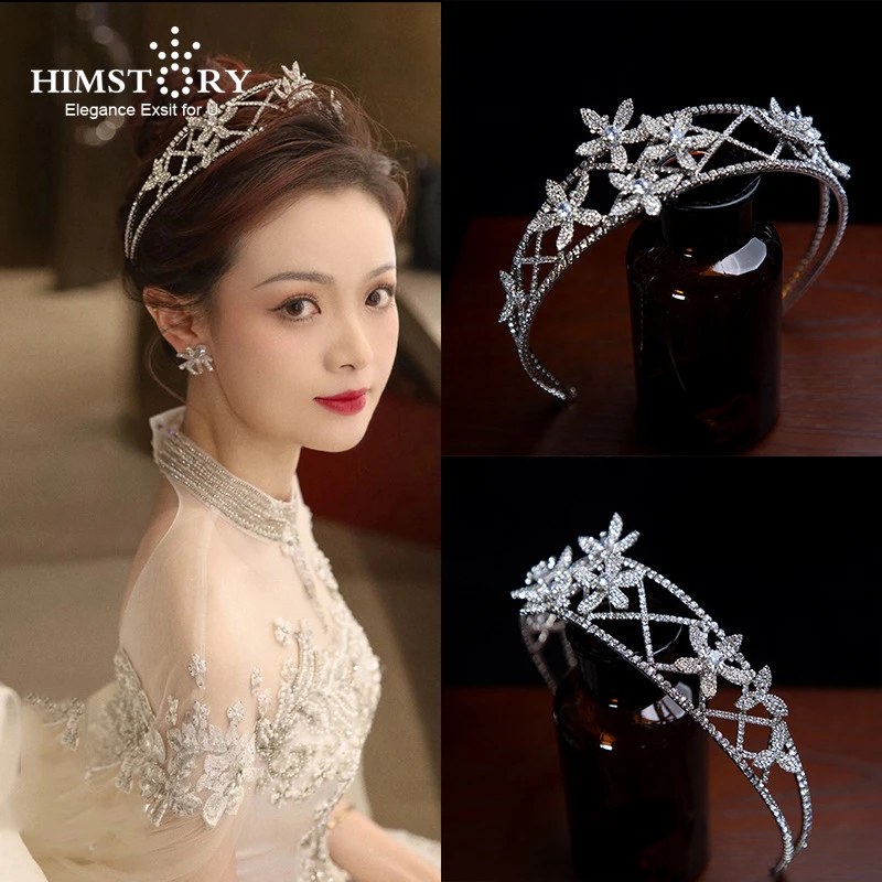 Himstory Exquisite Fashion Flower Rhinestone Cubic Crystal Crown Tiaras Bridal Headdress Wedding Dress Party Hair Accessories
Himstory Exquisite Fashion Flower Rhinestone Cubic Crystal Crown Tiaras Bridal Headdress Wedding Dress Party Hair Accessories