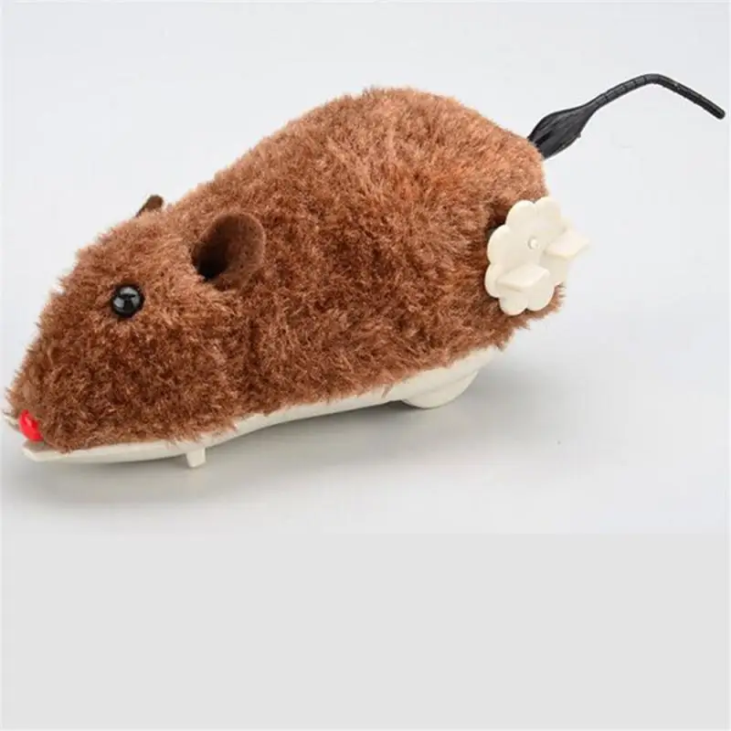 

1PC Mouse Toy Clockwork Plush Fidget Toys For Cat Kitten Interactive Playing Supplies Mechanical Motion Rat Pet Cat Toy