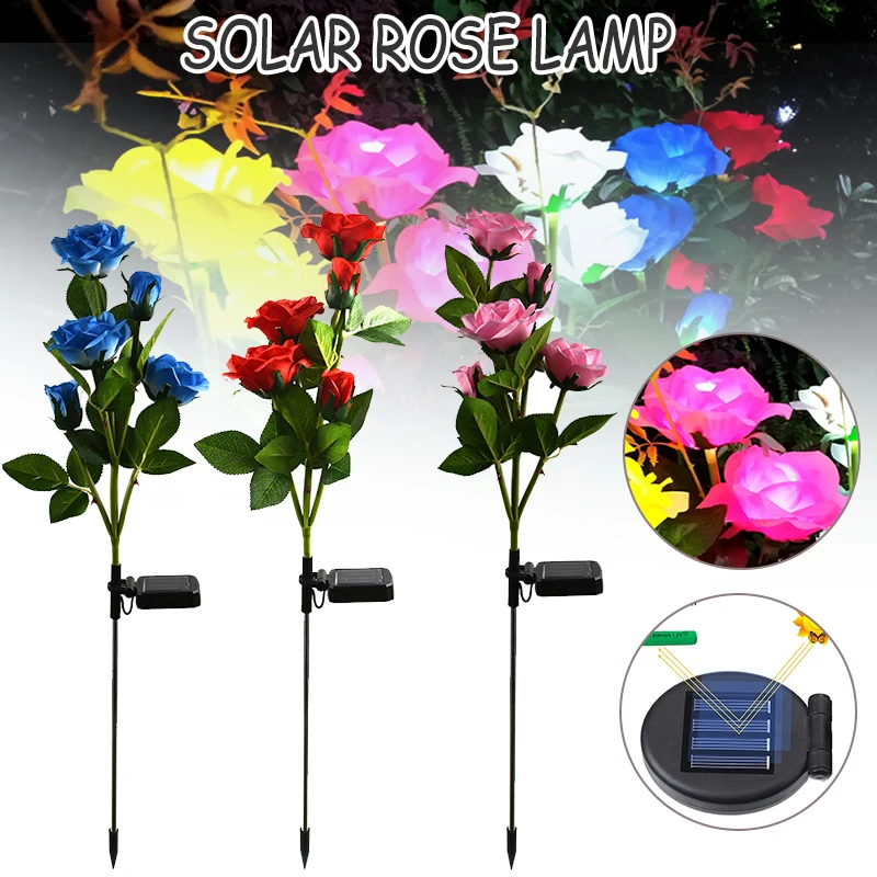 5 Head Rose Flower Solar Lights 2pcs Solar Powered Stake Lights Decorative Outdoor Garden Lawn Lamp Free Outdoor Lighting
5 Head Rose Flower Solar Lights 2pcs Solar Powered Stake Lights Decorative Outdoor Garden Lawn Lamp Free Outdoor Lighting