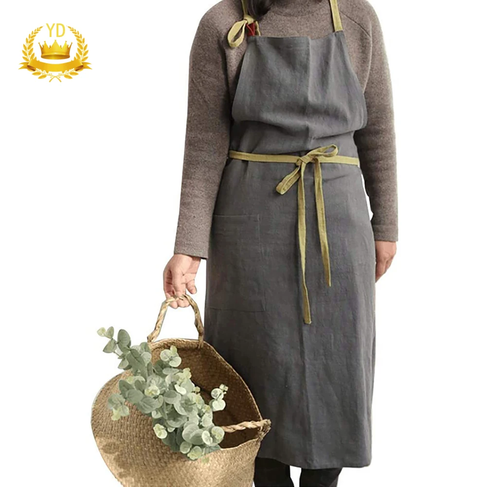 Hot Cotton And Linen Oversized Home Kitchen Apron Sleeveless Solid Color Housework
Hot Cotton And Linen Oversized Home Kitchen Apron Sleeveless Solid Color Housework