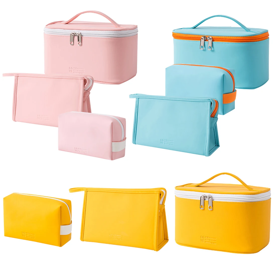 3 Pieces Cosmetic Bag Set Travel Waterproof PU Makeup Case Beauty Toiletries Bag Convenient Outdoor Handbag for Women Girls
3 Pieces Cosmetic Bag Set Travel Waterproof PU Makeup Case Beauty Toiletries Bag Convenient Outdoor Handbag for Women Girls