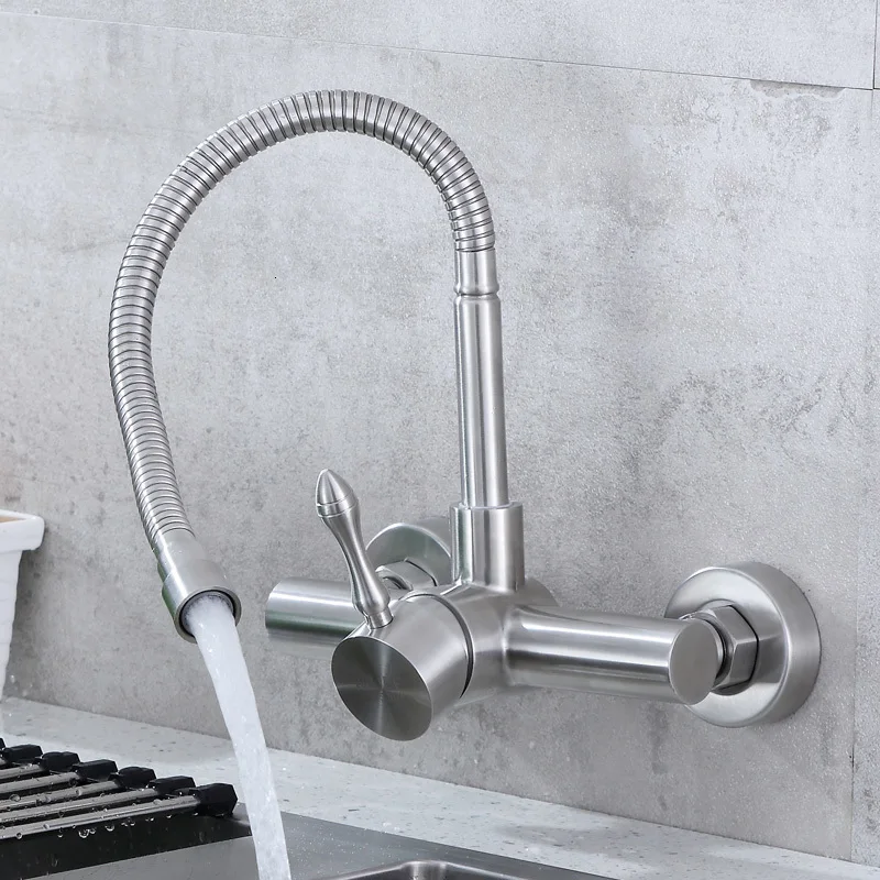 Kitchen washing basin, balcony 304 stainless steel wall universal rotary hot and cold mixer sprinkler water tap sink faucet
Kitchen washing basin, balcony 304 stainless steel wall universal rotary hot and cold mixer sprinkler water tap sink faucet