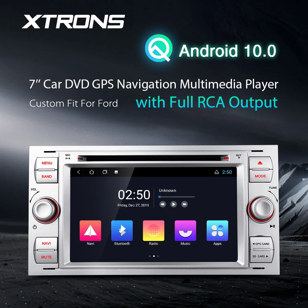 Мультимедийный плеер XTRONS на Android 10 0 с 7 "GPS разъемом RCA для FORD Focus II C Max S Galaxy Fusion
