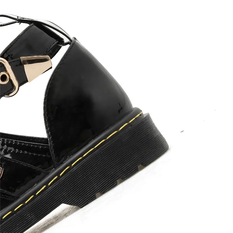 YMECHIC Autumn Spring 2019 Fashion Black Pu Patent Leather Buckle Strap Low Heel Gothic Punk Ankle Boots Buckle Women's Shoes
YMECHIC Autumn Spring 2019 Fashion Black Pu Patent Leather Buckle Strap Low Heel Gothic Punk Ankle Boots Buckle Women's Shoes