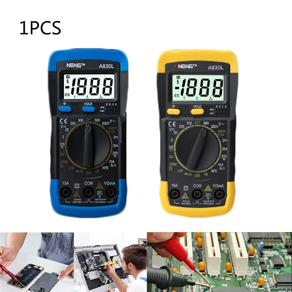 LCD Digital Multimeter DC AC Voltage Diode Frequency Multitester ABS HD Display Clear Writing Accurate Gear Position
LCD Digital Multimeter DC AC Voltage Diode Frequency Multitester ABS HD Display Clear Writing Accurate Gear Position