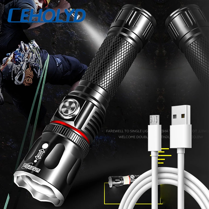 XM-L2 U3 & COB High Quality Led Flashlight Torch Aluminum Alloy Waterproof 18650 Battery Zoomable Lantern for Camping Hiking
XM-L2 U3 & COB High Quality Led Flashlight Torch Aluminum Alloy Waterproof 18650 Battery Zoomable Lantern for Camping Hiking