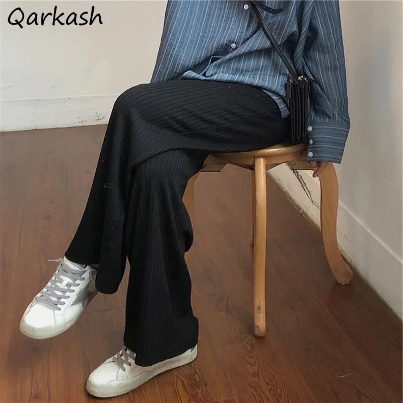 Women Casual Pants Loose Wide Leg Black Solid High Waist Drop Feeling Spring Autumn All-match Trousers Korean Style Girls Trendy
Women Casual Pants Loose Wide Leg Black Solid High Waist Drop Feeling Spring Autumn All-match Trousers Korean Style Girls Trendy