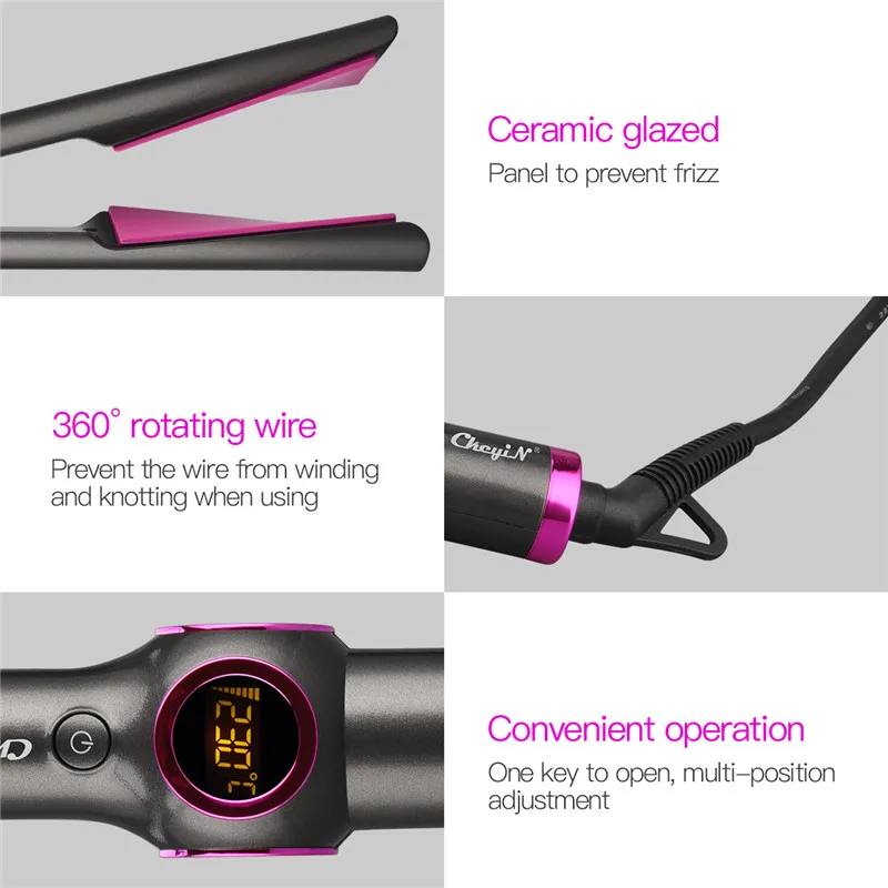 Professional 2 In 1 Spiral Hair Straightener Curler Flat Iron Plate LCD Display Straightening Curling Iron Corrugation Styling50
Professional 2 In 1 Spiral Hair Straightener Curler Flat Iron Plate LCD Display Straightening Curling Iron Corrugation Styling50