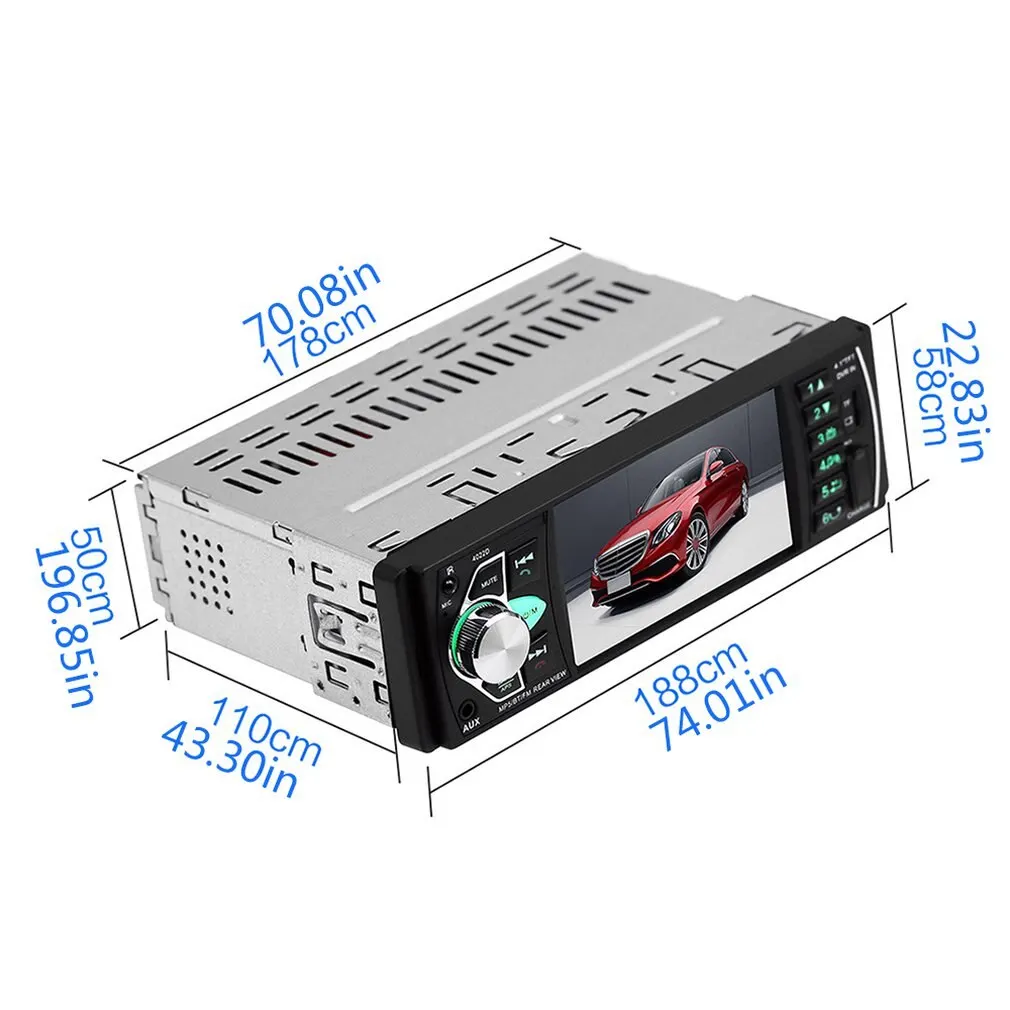 4.1 Inch Large Screen Hands-free Car MP5 Player Card U Disk Radio Reversing Audio Player Radio Station With Remote Control
4.1 Inch Large Screen Hands-free Car MP5 Player Card U Disk Radio Reversing Audio Player Radio Station With Remote Control