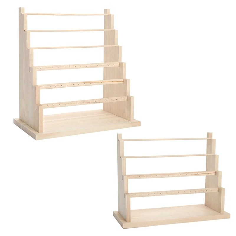 2 Pcs Solid Wood Ear Storage Jewelry Rack Hanging Ear Clip Earrings Shelf Necklace Jewelry Display Stand, A & B
2 Pcs Solid Wood Ear Storage Jewelry Rack Hanging Ear Clip Earrings Shelf Necklace Jewelry Display Stand, A & B
