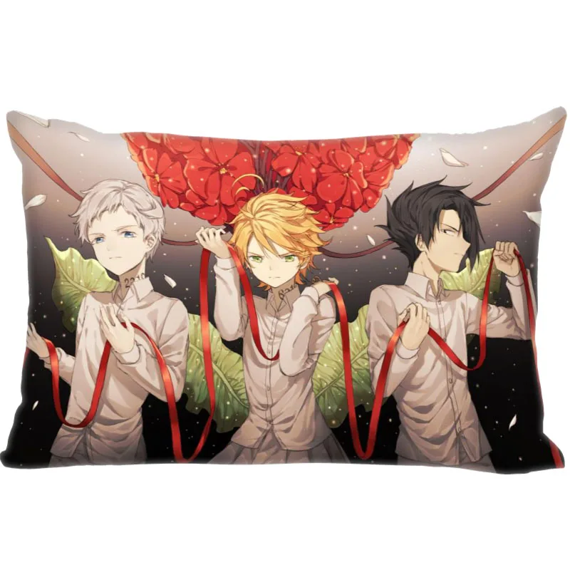 

Custom The Promised Neverland Pillowcase Rectangle Zipper Polyester Cotton Pillow Cover Size 35X45cm (One Sides)