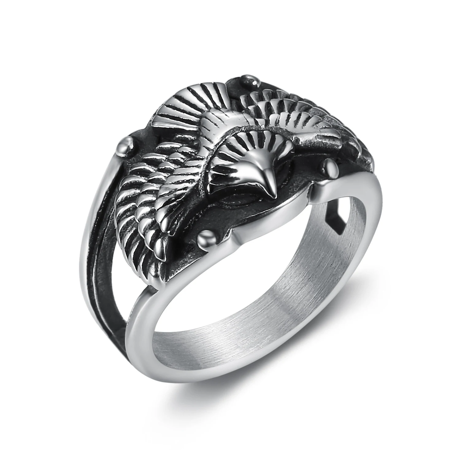 

Мужское Винтажное кольцо в стиле панк, металлическое кольцо из нержавеющей стали в форме ястреба, Ювелирное Украшение для вечеринки в стиле...