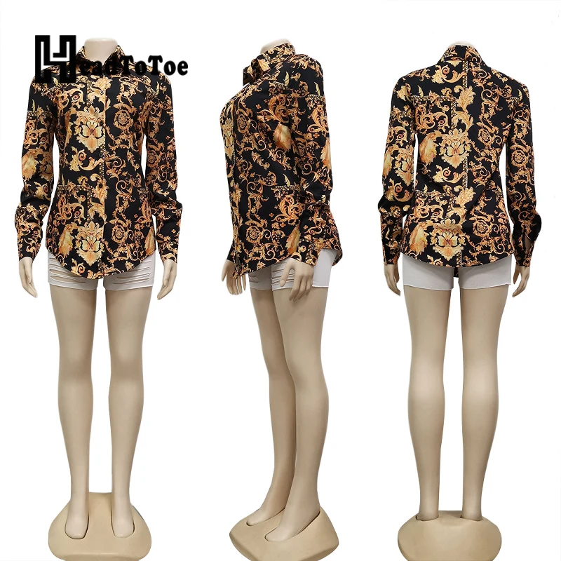 Print Button Fashion Vintage Tops Women Full Sleeve Turn Down Collar Slim Shirts Women
Print Button Fashion Vintage Tops Women Full Sleeve Turn Down Collar Slim Shirts Women