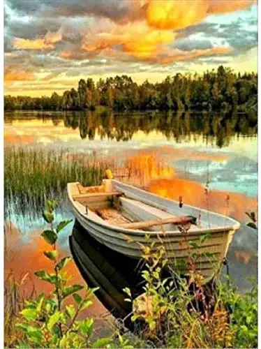 5D Full Round with AB Drill Mosaic Embroidery Boat and Lake Diamond Painting Kits Cross Stitch Christmas Gift
5D Full Round with AB Drill Mosaic Embroidery Boat and Lake Diamond Painting Kits Cross Stitch Christmas Gift