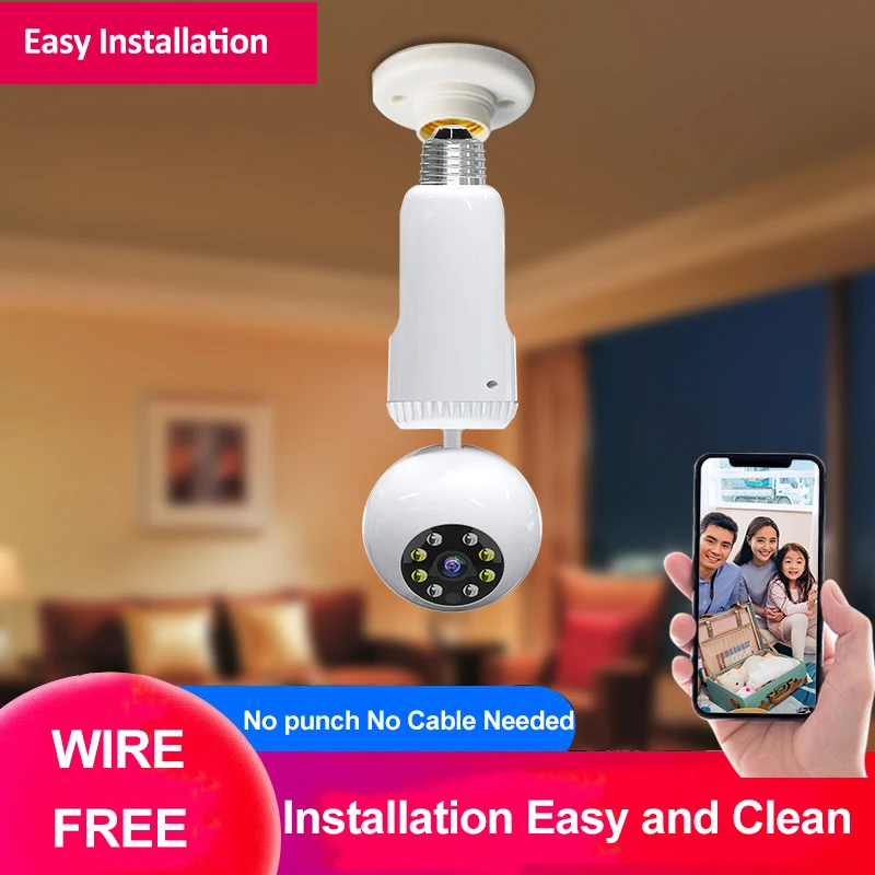 Панорамная камера с лампочкой 360, Wi-Fi, 1080p, ночное видение 2 МП, двустороннее аудио, Домашняя безопасность, лампа наблюдения «рыбий глаз», Wi-Fi к...
Панорамная камера с лампочкой 360, Wi-Fi, 1080p, ночное видение 2 МП, двустороннее аудио, Домашняя безопасность, лампа наблюдения «рыбий глаз», Wi-Fi к...