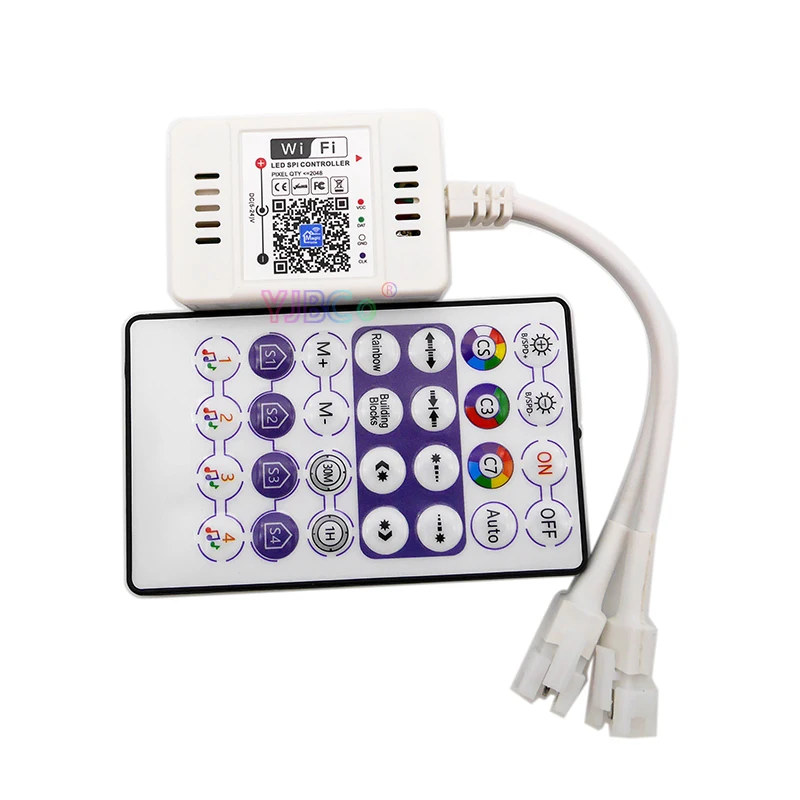 Светодиодный контроллер Magic Home с Wi-Fi и 28 клавишами, адресный голосовой контроллер с дистанционным управлением 2048 пикселей для светодиодной ... 
Светодиодный контроллер Magic Home с Wi-Fi и 28 клавишами, адресный голосовой контроллер с дистанционным управлением 2048 пикселей для светодиодной ...