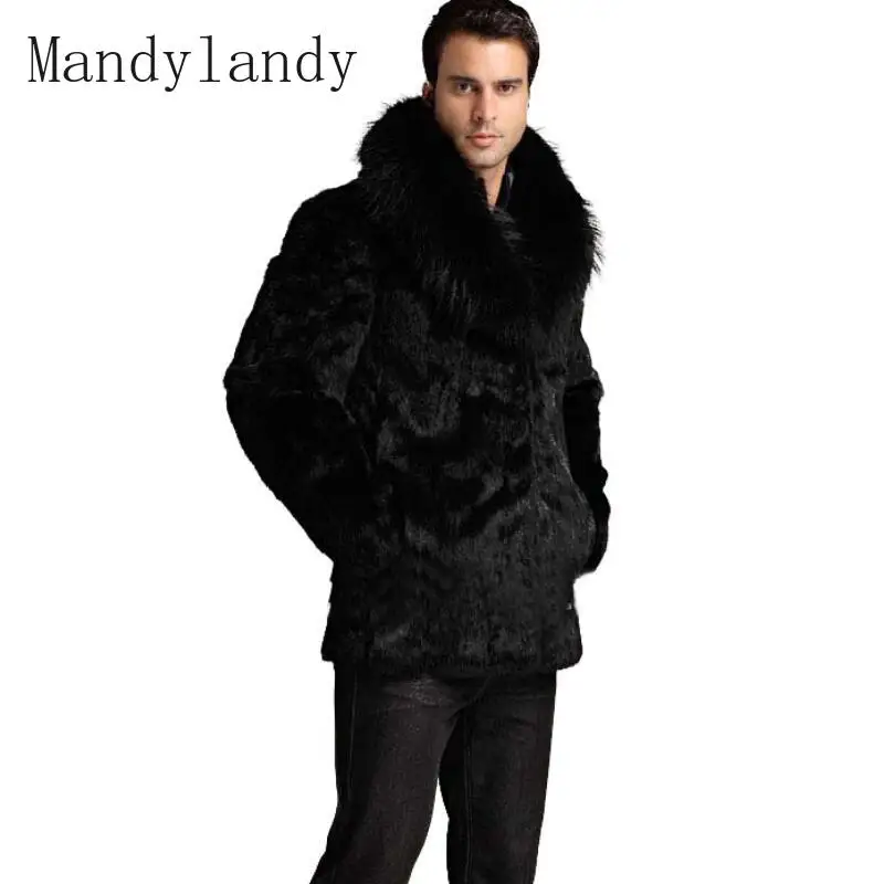 Mandylandy Autumn Winter Warm Fashion Men's Outdoor Woolen Slim Faux Fur Coat Jacket Black Luxury Fur Collar Hooded OverCoat
Mandylandy Autumn Winter Warm Fashion Men's Outdoor Woolen Slim Faux Fur Coat Jacket Black Luxury Fur Collar Hooded OverCoat