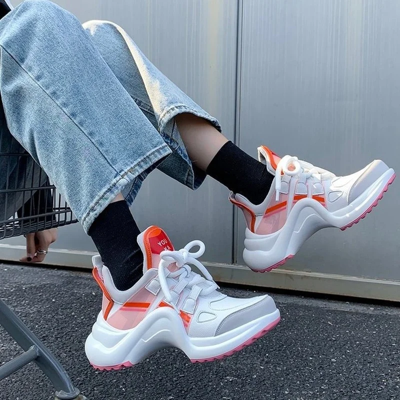New Sneakers Women Platform Vulcanized Shoes Fashion Brand Thick Bottom Sport Femme Designer Chunky Sneakers Woman Jogging Shoes
New Sneakers Women Platform Vulcanized Shoes Fashion Brand Thick Bottom Sport Femme Designer Chunky Sneakers Woman Jogging Shoes