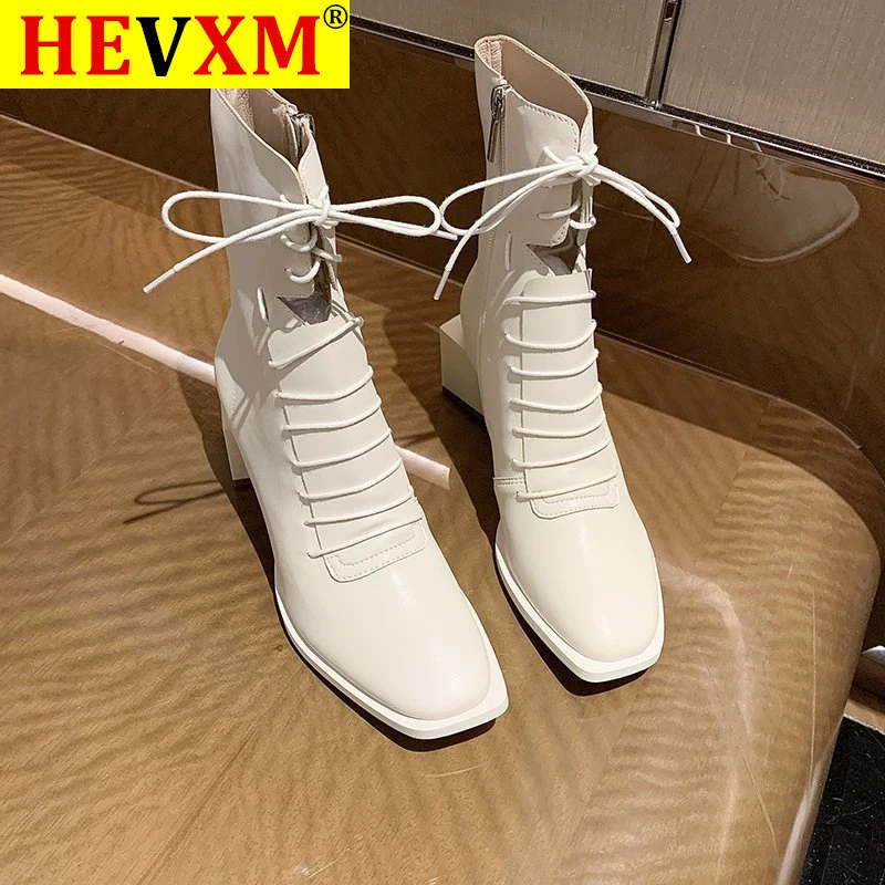 White Martin Boots Women 2020 New High-heeled Boots Mid-tube Lace-up Thick-heel Motorcycle Short Boots Square Toe Keep Warm
White Martin Boots Women 2020 New High-heeled Boots Mid-tube Lace-up Thick-heel Motorcycle Short Boots Square Toe Keep Warm