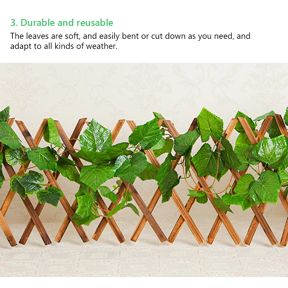12pcs 3 Style Room Grape Vines Ivy 7.5ft 36/72 leaves Artificial Home Decor Garden Party Hanging Green artificial Decoration
12pcs 3 Style Room Grape Vines Ivy 7.5ft 36/72 leaves Artificial Home Decor Garden Party Hanging Green artificial Decoration