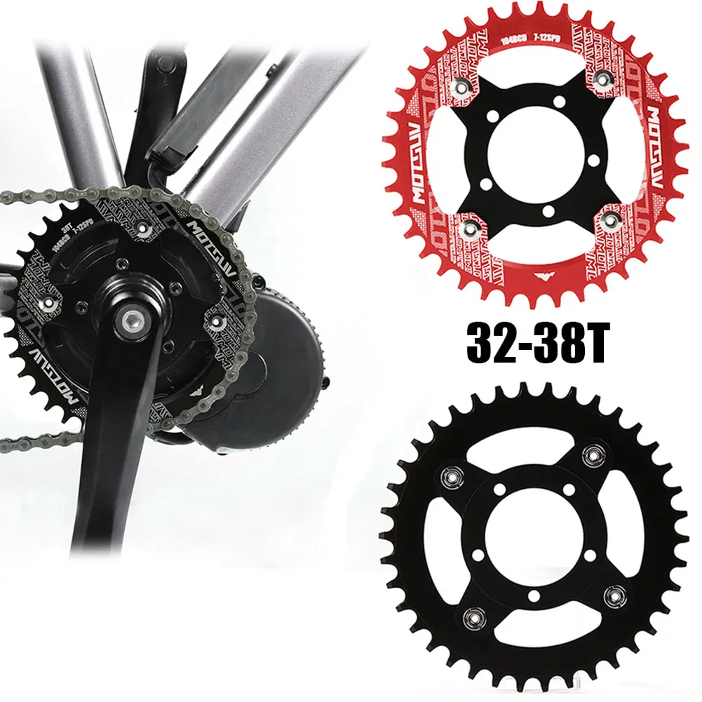 104BCD E-bike Chainring + Adapter For Bafang Bicycle Chainwheel Mid Drive Motor Electric Bicycle Aluminum Alloy 32T 34T 36T 38T
104BCD E-bike Chainring + Adapter For Bafang Bicycle Chainwheel Mid Drive Motor Electric Bicycle Aluminum Alloy 32T 34T 36T 38T