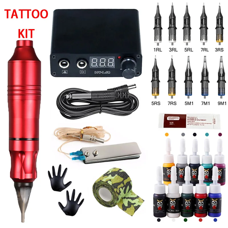 Professional Tattoo Machine Kit Wireless Tattoo Machine Set Rotary Pen With Cartridges Needle Body Art For Beginners Supplies
Professional Tattoo Machine Kit Wireless Tattoo Machine Set Rotary Pen With Cartridges Needle Body Art For Beginners Supplies