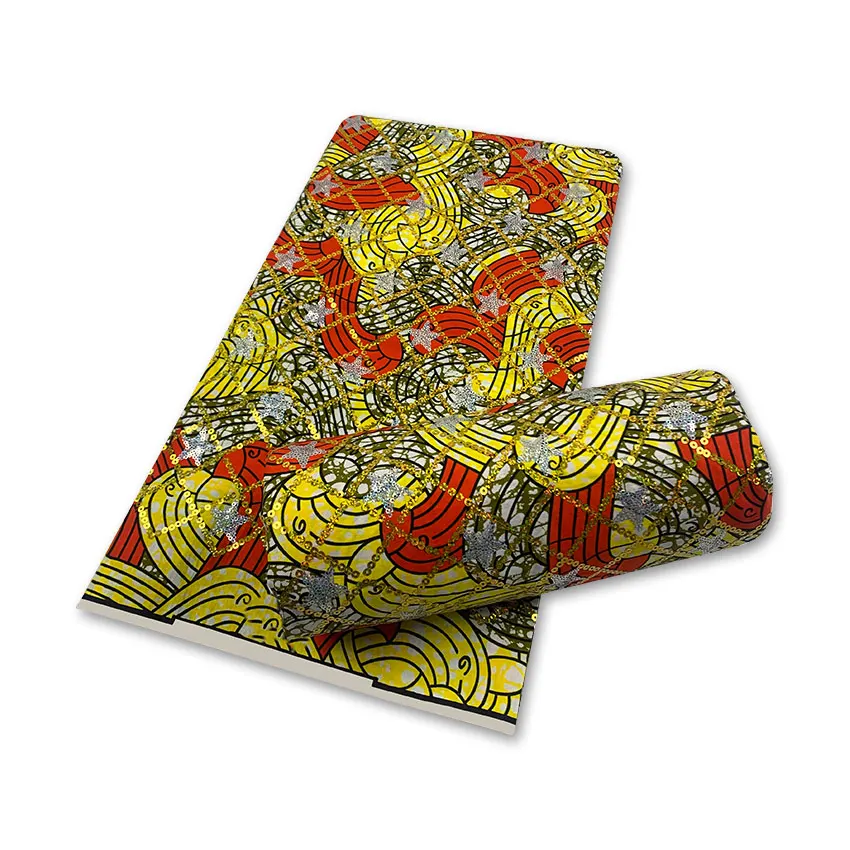 African Real Printed Wax With Sequins Nigerian Ankara Fabric Batik Cloth Cotton Material Telas Patchwork Algodon For Dress SWS22
African Real Printed Wax With Sequins Nigerian Ankara Fabric Batik Cloth Cotton Material Telas Patchwork Algodon For Dress SWS22