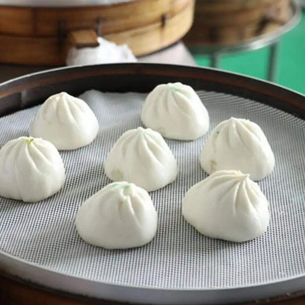 8 размеров Круглый антипригарный силиконовый коврик для Пароварки белый Dim Sum