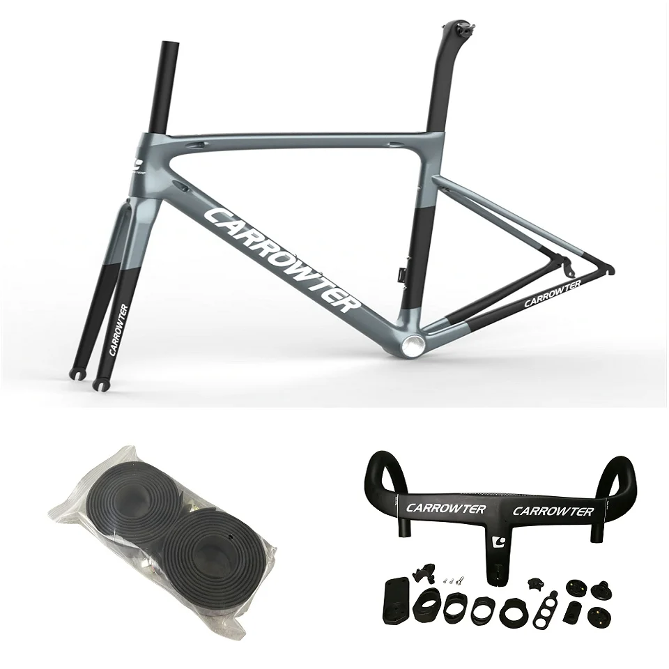 Iron Gray T1000 UD CARROWTER Carbon Frames Road Bike 44-58cm Bicycle Frameset with Intergrated Handlebar Ship XDB DPD UPS
Iron Gray T1000 UD CARROWTER Carbon Frames Road Bike 44-58cm Bicycle Frameset with Intergrated Handlebar Ship XDB DPD UPS