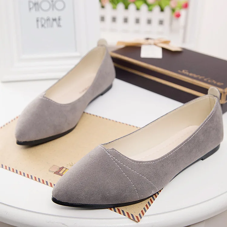 Women's Flats shoes 2019 New Large size Fashion pointed Toe sequined cloth Comfortable Women casual shoes