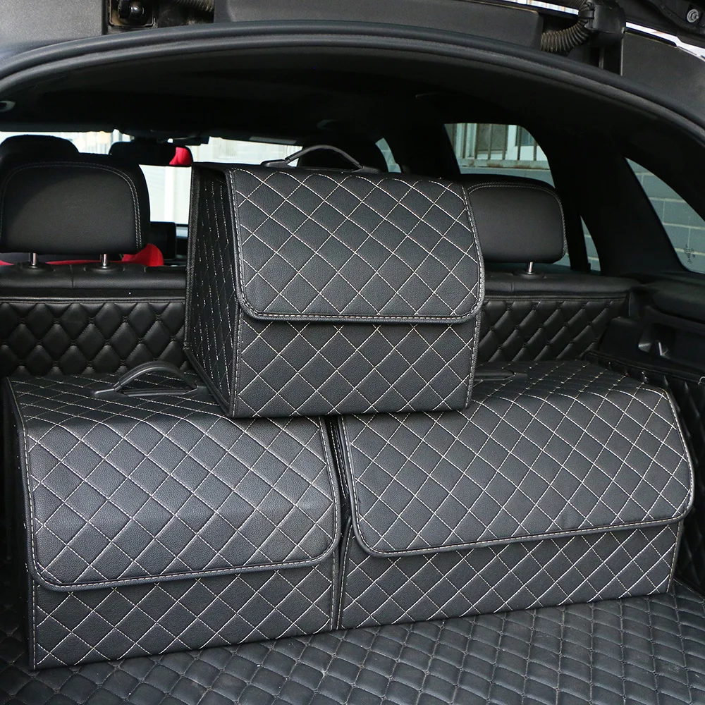 Car Trunk Organizer Box Large Capacity Auto Multiuse Tools Storage Bag Stowing Tidying Leather Folding For Emergency Storage Box
Car Trunk Organizer Box Large Capacity Auto Multiuse Tools Storage Bag Stowing Tidying Leather Folding For Emergency Storage Box