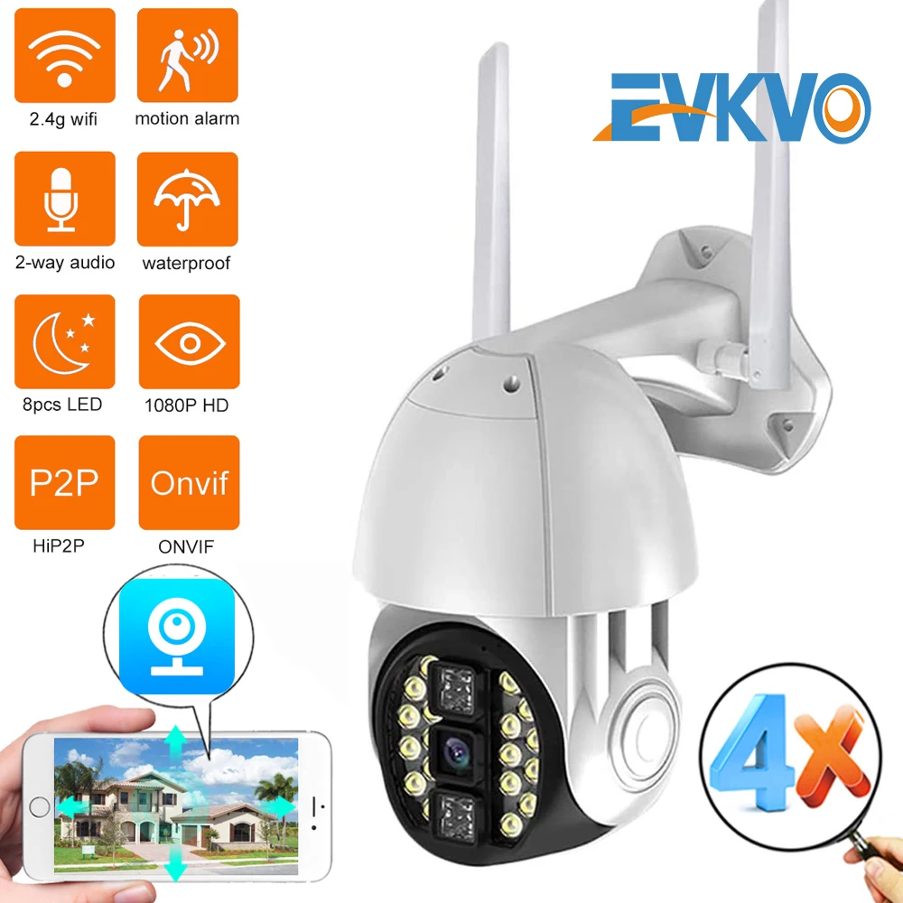 IP камера EVKVO V380 уличная скоростная купольная 1080P PTZ 2 МП|Камеры видеонаблюдения| |