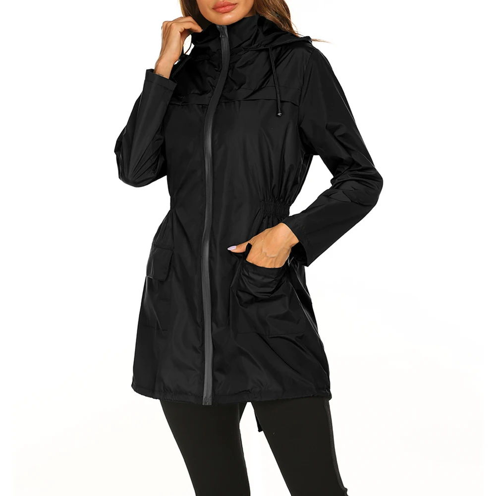 Women Wind Jacket Rain Coat Basic Style Zipper Pockets Long Sleeve Hooded Windbreaker Waterproof Hiking Outdoor Coat 2020
Women Wind Jacket Rain Coat Basic Style Zipper Pockets Long Sleeve Hooded Windbreaker Waterproof Hiking Outdoor Coat 2020