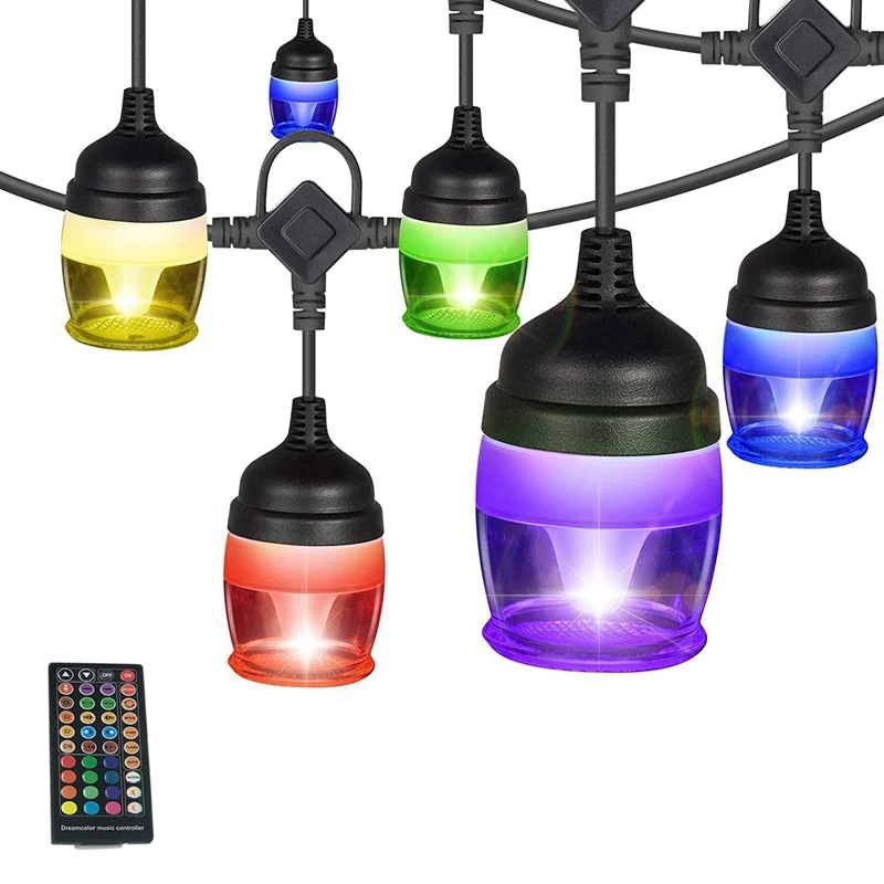 12Bulbs RGB Changeable Outdoor String Lights LED Patio Cafe String Light Multi-Color for Patio Deck Backyard
12Bulbs RGB Changeable Outdoor String Lights LED Patio Cafe String Light Multi-Color for Patio Deck Backyard