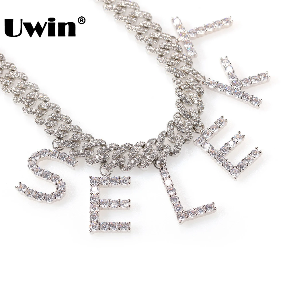 UWIN Initial Letters Pendant A- Z 12mm Cuban Chain For Men And Women DIY Letters Gift Necklaces Hiphop Jewerly
UWIN Initial Letters Pendant A- Z 12mm Cuban Chain For Men And Women DIY Letters Gift Necklaces Hiphop Jewerly