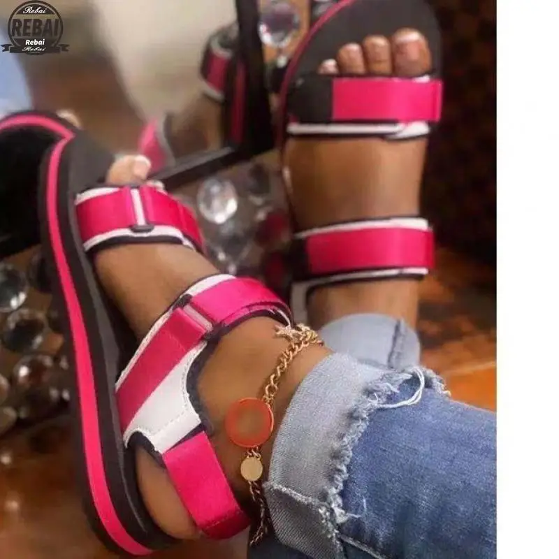 New Summer Women's Sandals Fashion Velcro Women's Shoes Open Toe Simple Outdoor Leisure Ladies Shoes Plus Size 43
New Summer Women's Sandals Fashion Velcro Women's Shoes Open Toe Simple Outdoor Leisure Ladies Shoes Plus Size 43