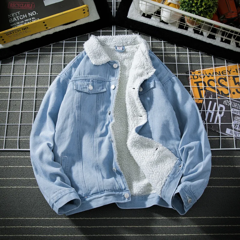 Men Denim Jacket with Fur Women Autumn Winter Denim Jacket Warm Upset Jacket Vintage Long Sleeve Loose Jeans Coat Outwear Hot
Men Denim Jacket with Fur Women Autumn Winter Denim Jacket Warm Upset Jacket Vintage Long Sleeve Loose Jeans Coat Outwear Hot