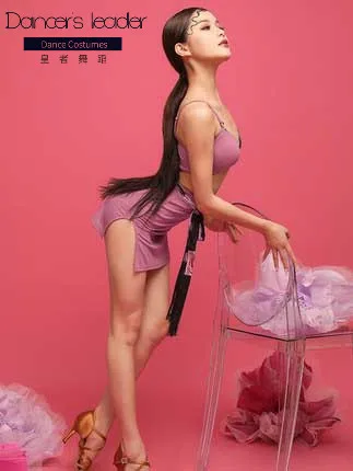 Latin Dance Dress Practice Clothes Female Sense Suspender Dress Suit Adult Chacha Tango Dance Performance Costume
Latin Dance Dress Practice Clothes Female Sense Suspender Dress Suit Adult Chacha Tango Dance Performance Costume