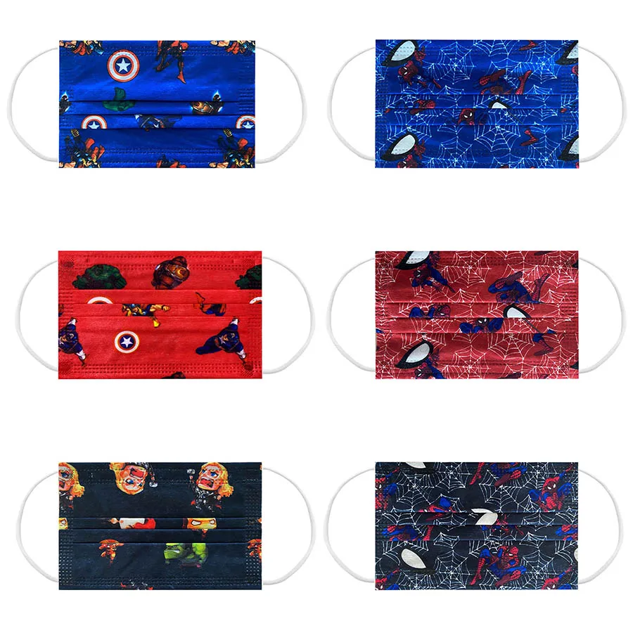 50 шт., детская 3-слойная защитная маска на лицо из мультфильма «Человек-паук»
50 шт., детская 3-слойная защитная маска на лицо из мультфильма «Человек-паук»