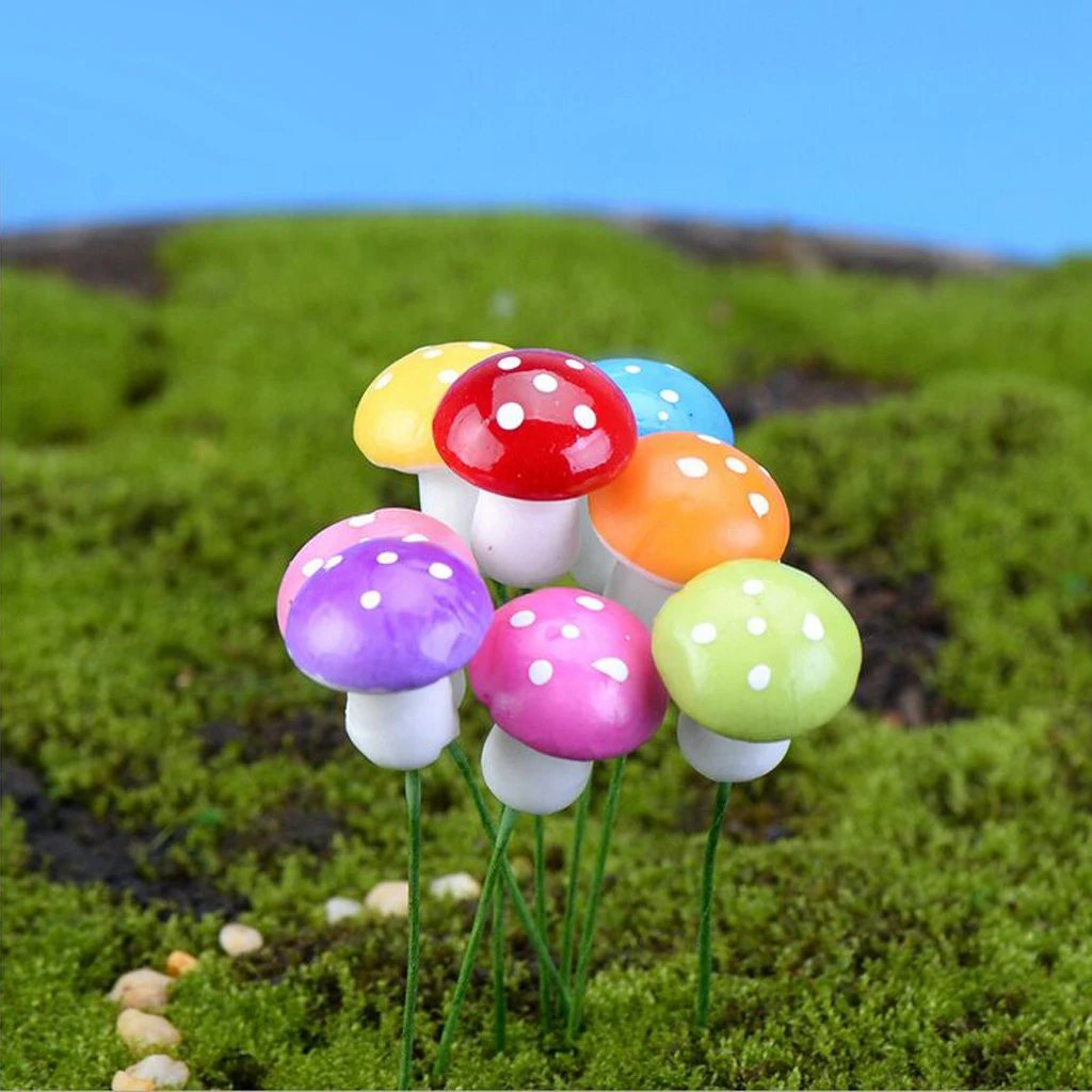 8 цветов на выбор 100 штук миниатюрный пенный гриб Статуэтка бонсай для террариума
